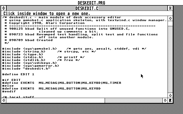 Desk Edit atari screenshot